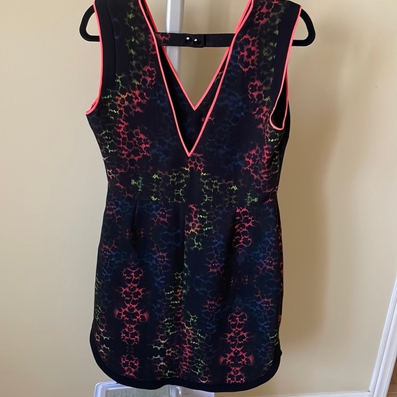 Sandro Paris Dress deep neon v-neck , size EU3/ US L - Picture 3 of 8